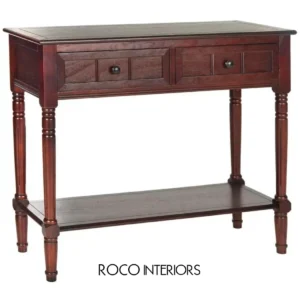 Nishat wooden console table tilted view