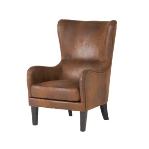 Crown Upholstered Wingback Chair feature