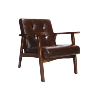 Livia accent leatherite arm chair front without B&G
